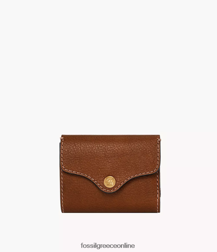 Fossil γυναίκες τρίπτυχο κληρονομιάς FVT06R767 πορτοφόλι καφέ