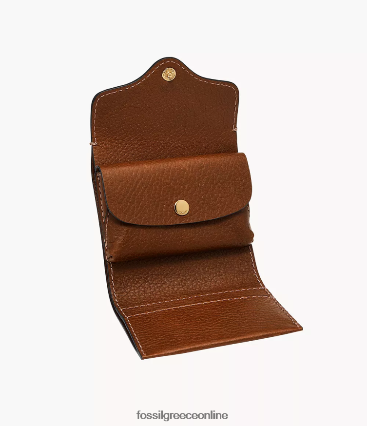 Fossil γυναίκες τρίπτυχο κληρονομιάς FVT06R767 πορτοφόλι καφέ