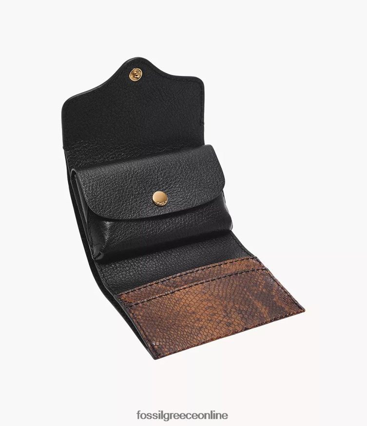 Fossil γυναίκες τρίπτυχο κληρονομιάς FVT06R769 πορτοφόλι τύπωμα φιδιού