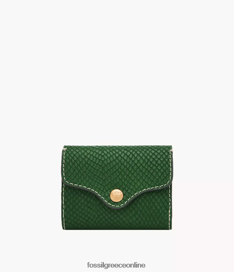 Fossil γυναίκες τρίπτυχο κληρονομιάς FVT06R773 πορτοφόλι πράσινος