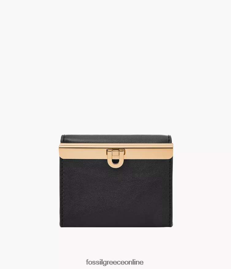 Fossil γυναίκες τρισδιάστατη πέτρα FVT06R778 πορτοφόλι μαύρος