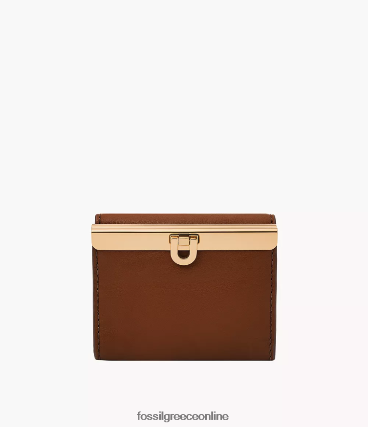 Fossil γυναίκες τρισδιάστατη πέτρα FVT06R779 πορτοφόλι καφέ