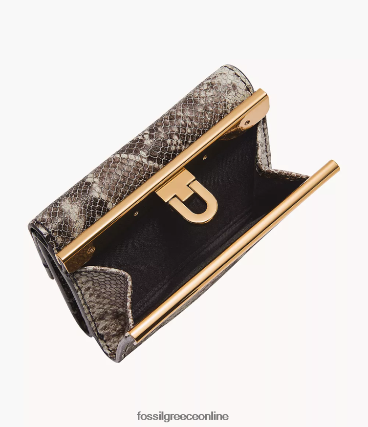 Fossil γυναίκες τρισδιάστατη πέτρα FVT06R781 πορτοφόλι τύπωμα φιδιού