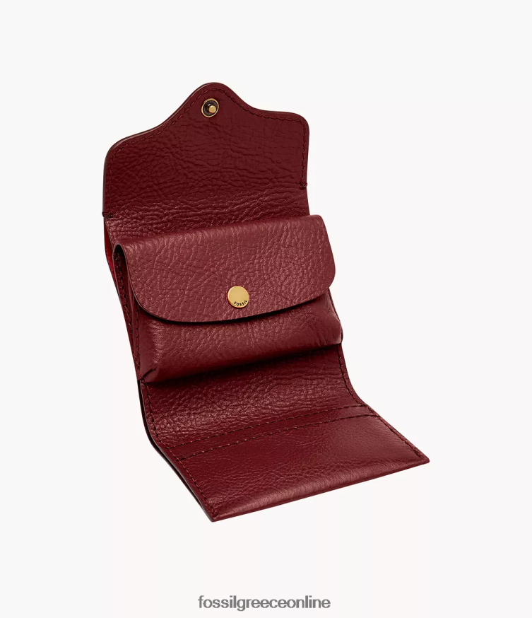 Fossil γυναίκες τρίπτυχο κληρονομιάς FVT06R873 πορτοφόλι το κόκκινο