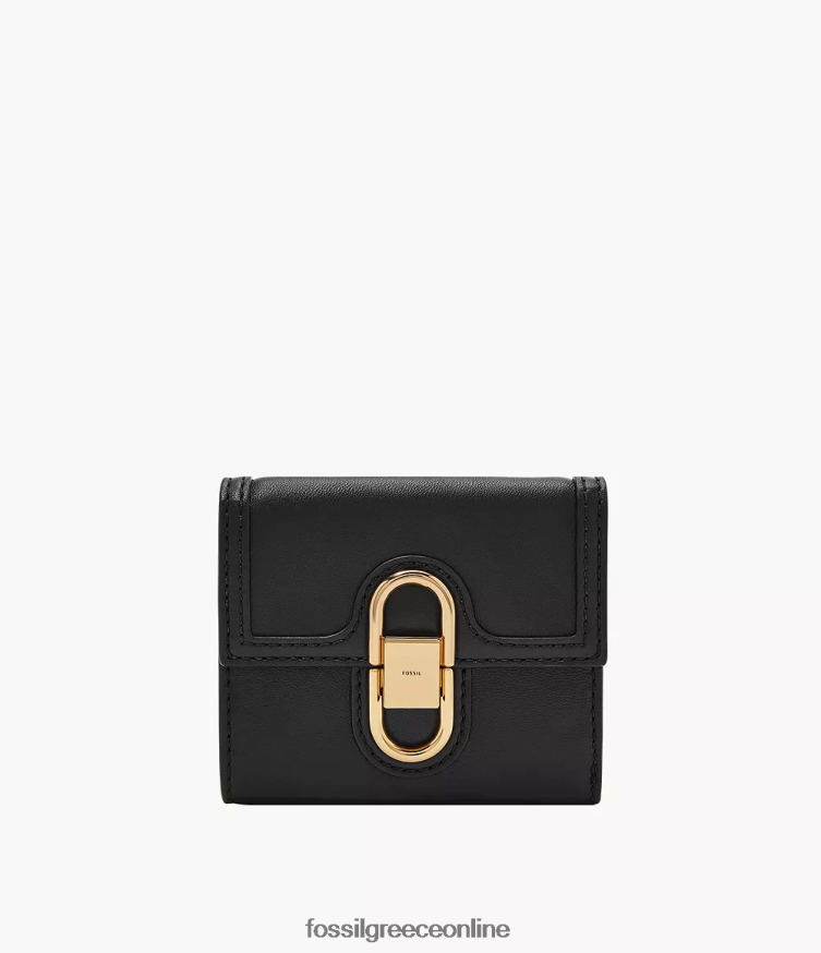 Fossil γυναίκες avondale trifold FVT06R759 πορτοφόλι μαύρος
