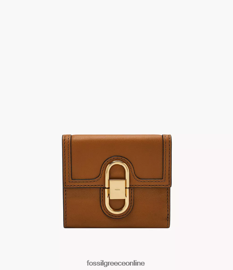 Fossil γυναίκες avondale trifold FVT06R776 πορτοφόλι καφέ
