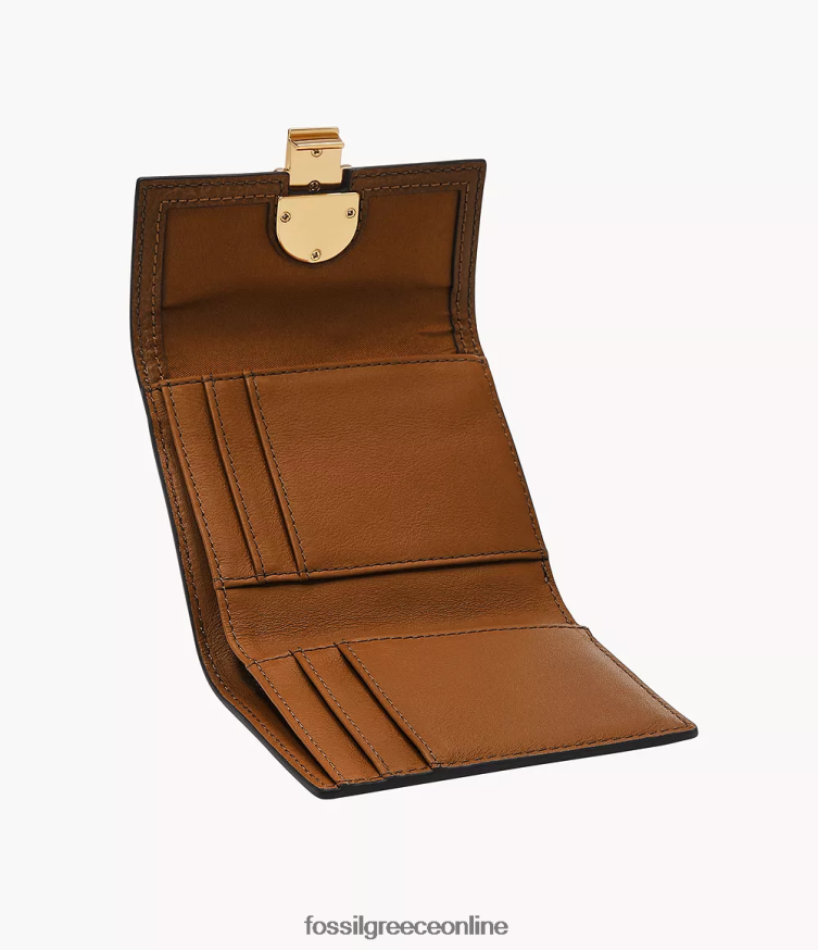 Fossil γυναίκες avondale trifold FVT06R776 πορτοφόλι καφέ