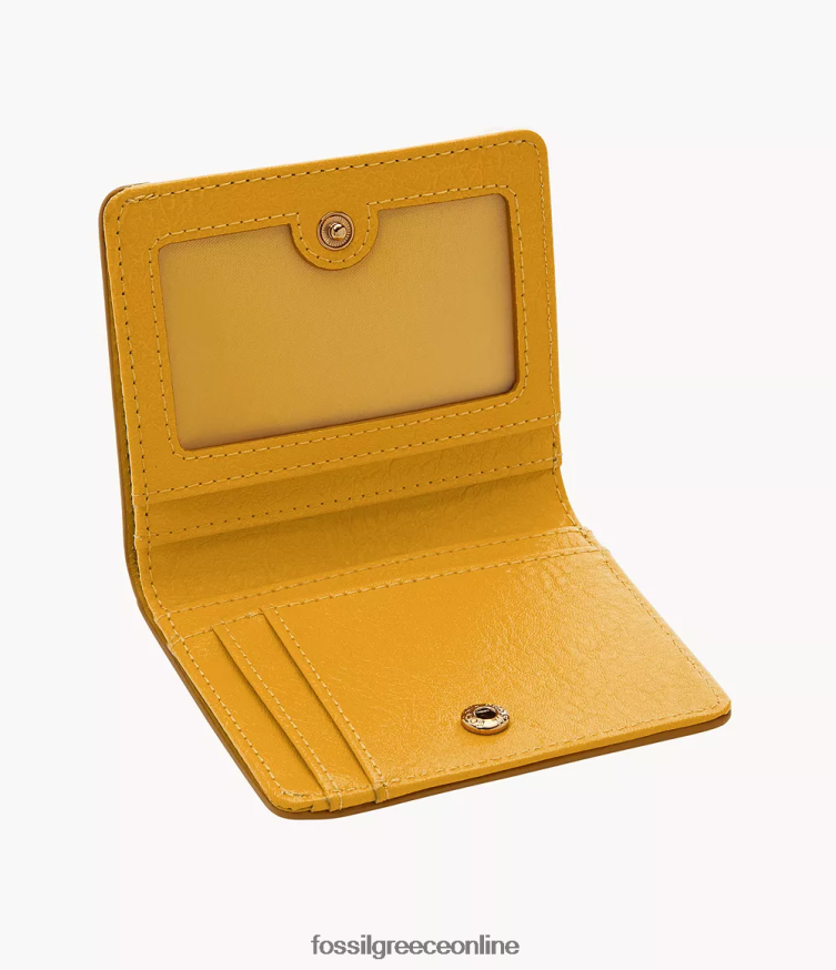 Fossil γυναίκες logan μικρό δίπτυχο FVT06R764 πορτοφόλι κίτρινος