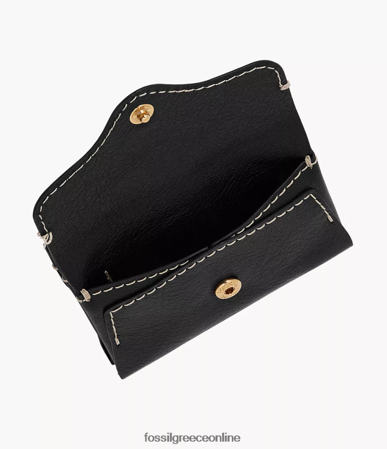 Fossil γυναίκες θήκη για κάρτες κληρονομιάς FVT06R765 πορτοφόλι μαύρος