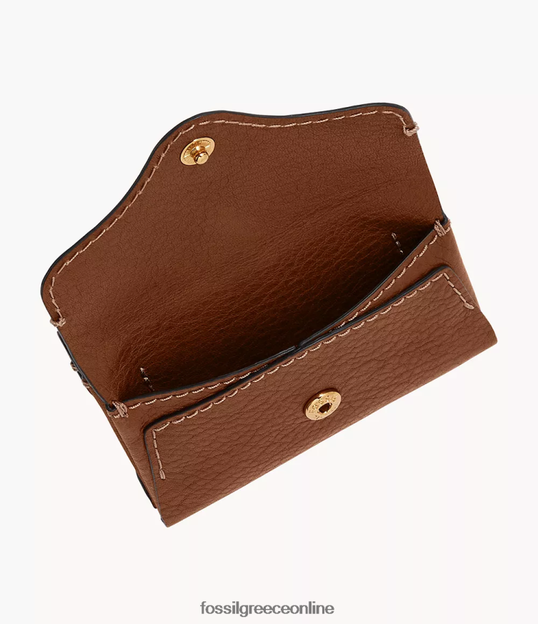Fossil γυναίκες θήκη για κάρτες κληρονομιάς FVT06R766 πορτοφόλι καφέ