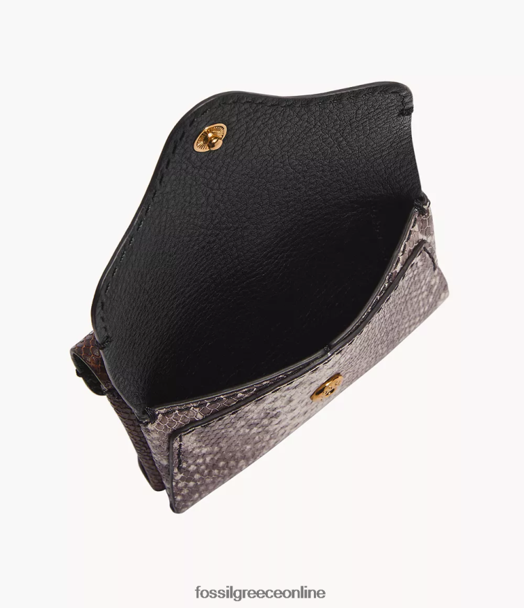 Fossil γυναίκες θήκη για κάρτες κληρονομιάς FVT06R770 πορτοφόλι τύπωμα φιδιού