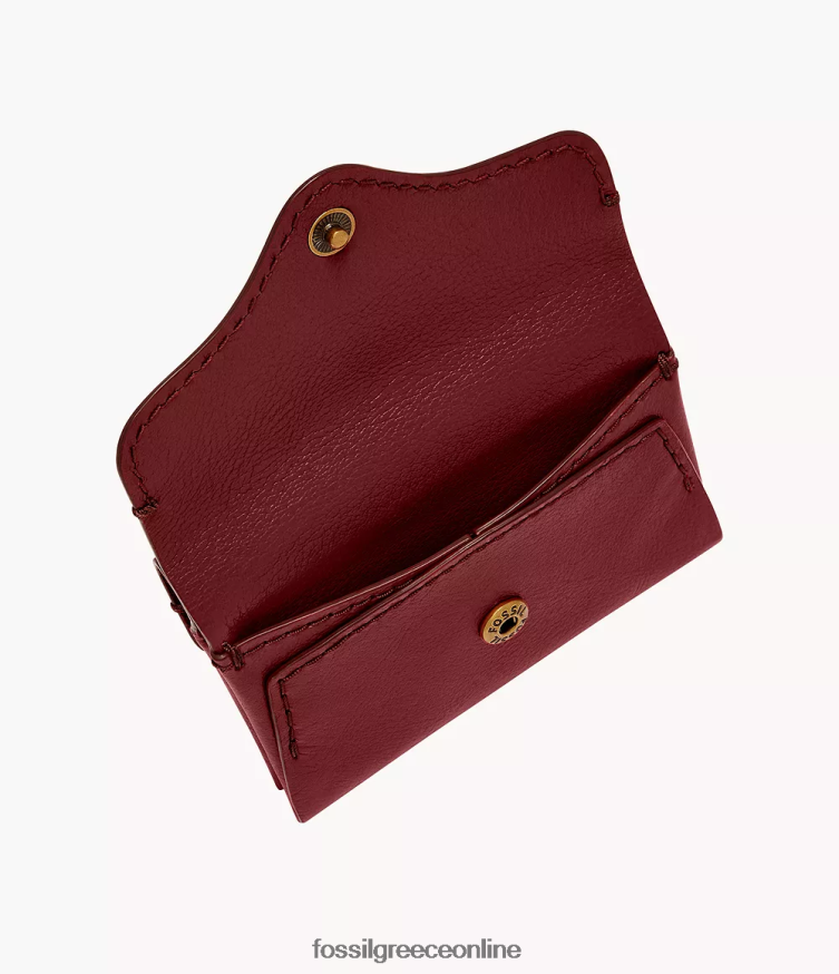 Fossil γυναίκες θήκη για κάρτες κληρονομιάς FVT06R875 πορτοφόλι το κόκκινο