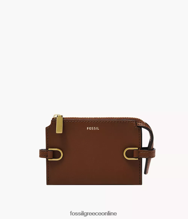 Fossil γυναίκες Δερμάτινη θήκη για κάκτους kier FVT06R771 πορτοφόλι καφέ