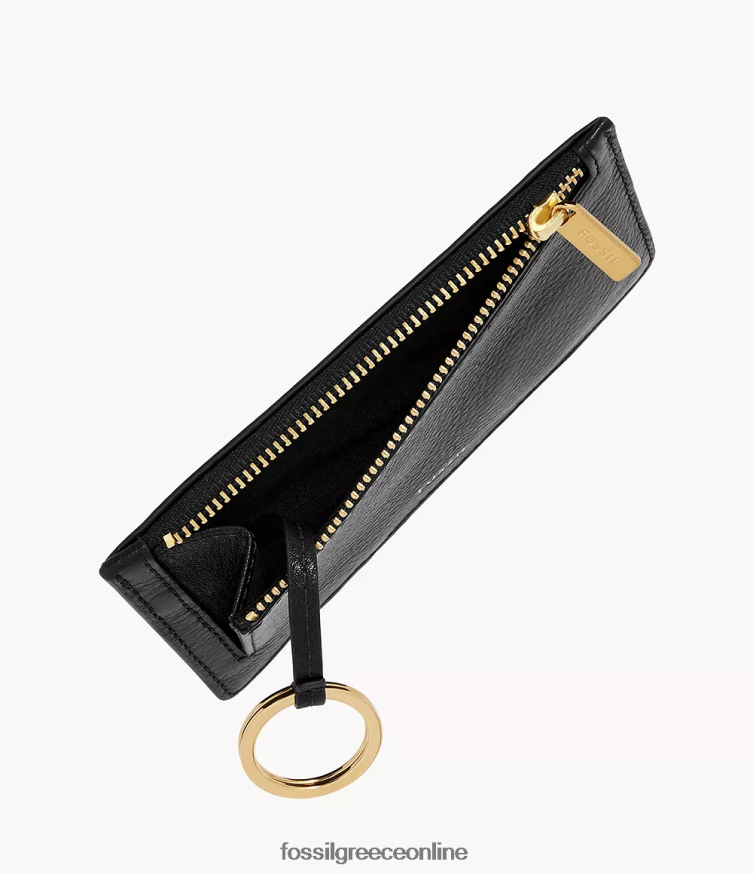 Fossil γυναίκες θήκη κάρτας logan FVT06R746 πορτοφόλι μαύρος