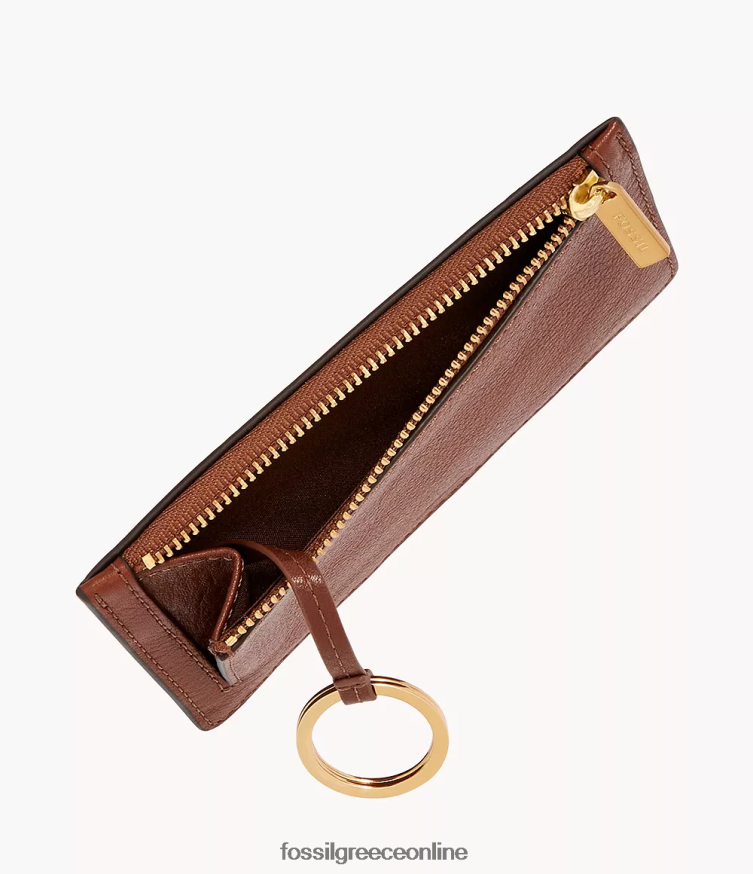 Fossil γυναίκες θήκη κάρτας logan FVT06R747 πορτοφόλι καφέ