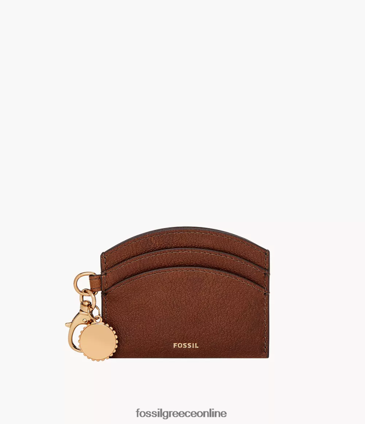 Fossil γυναίκες θήκη για κάρτες polly FVT06R748 πορτοφόλι καφέ