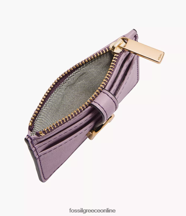 Fossil γυναίκες vada θήκη για κάρτες με φερμουάρ FVT06R780 πορτοφόλι μωβ