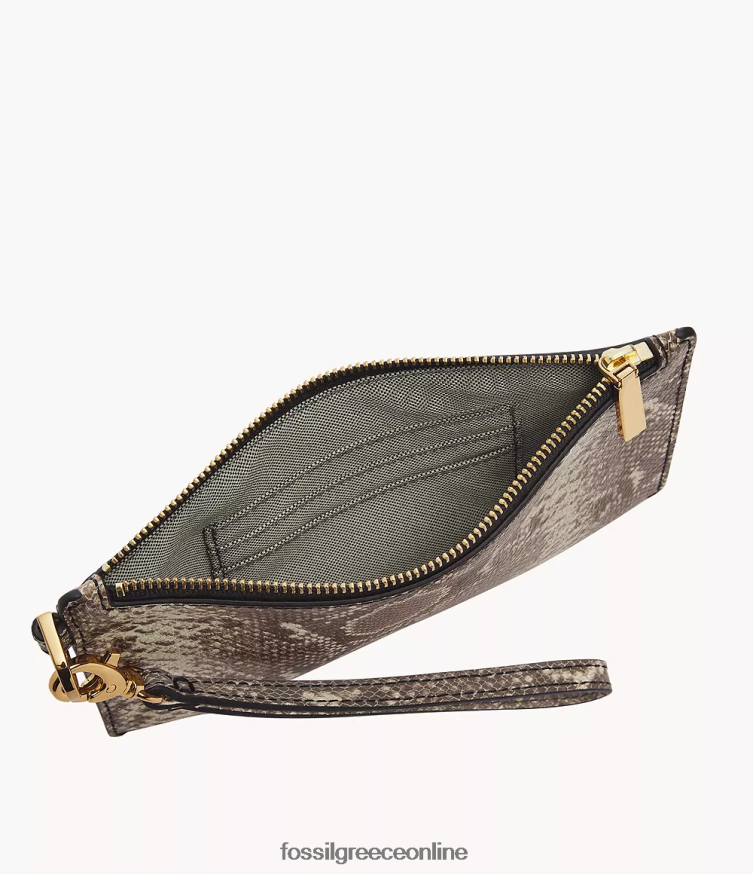 Fossil γυναίκες μικρό περικάρπιο FVT06R752 πορτοφόλι τύπωμα φιδιού