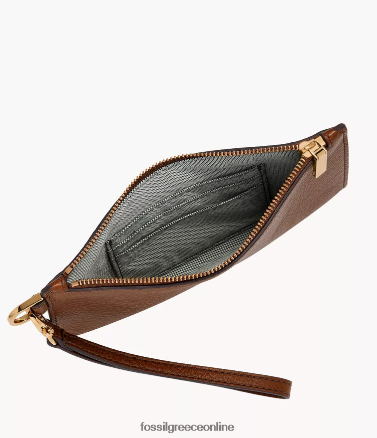 Fossil γυναίκες μικρό περικάρπιο FVT06R796 πορτοφόλι καφέ