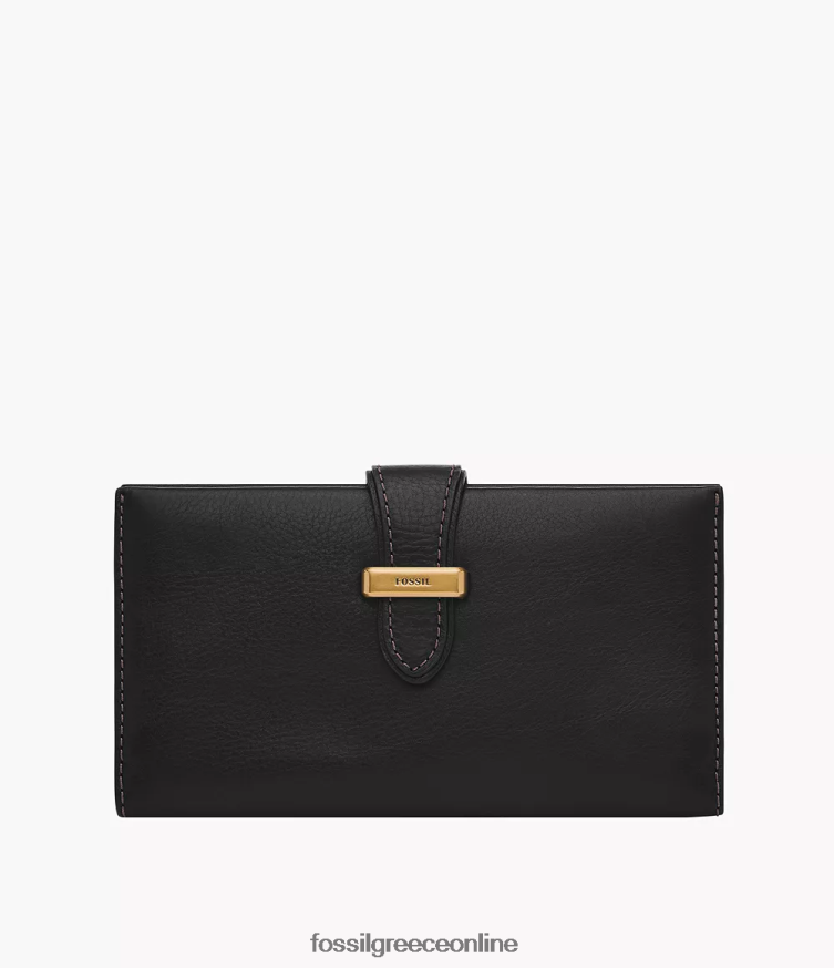 Fossil γυναίκες συμπλέκτης τρέμοντ FVT06R817 πορτοφόλι μαύρος