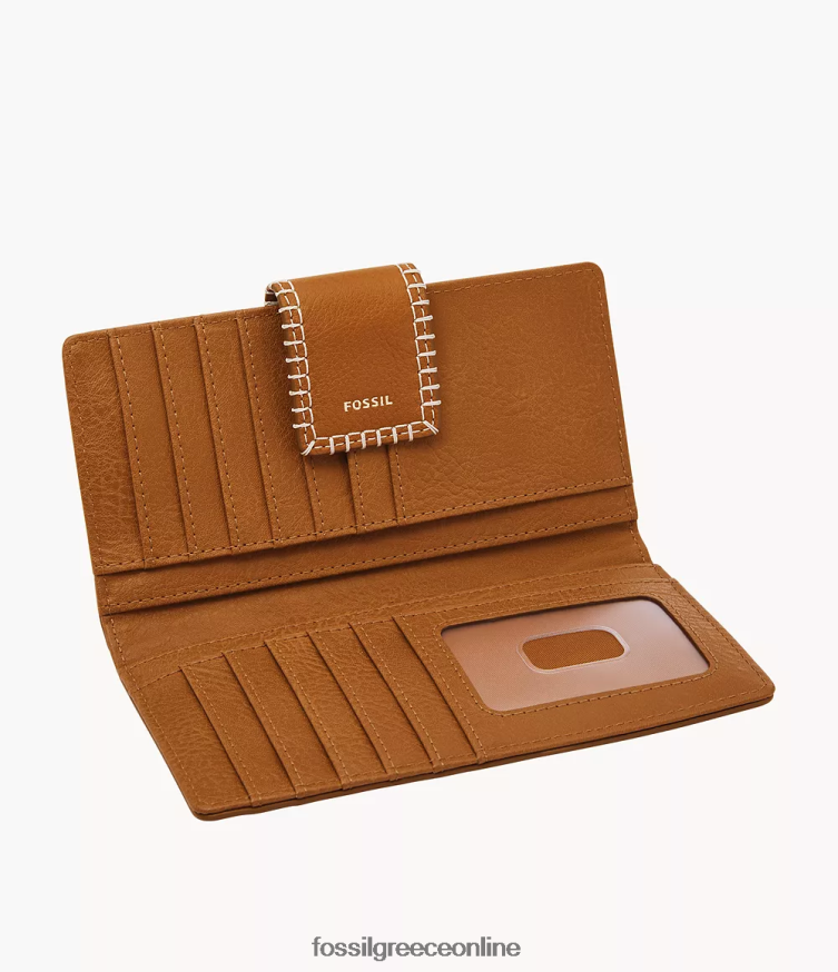 Fossil γυναίκες συμπλέκτης καρτέλας logan FVT06R814 πορτοφόλι σαμάρι