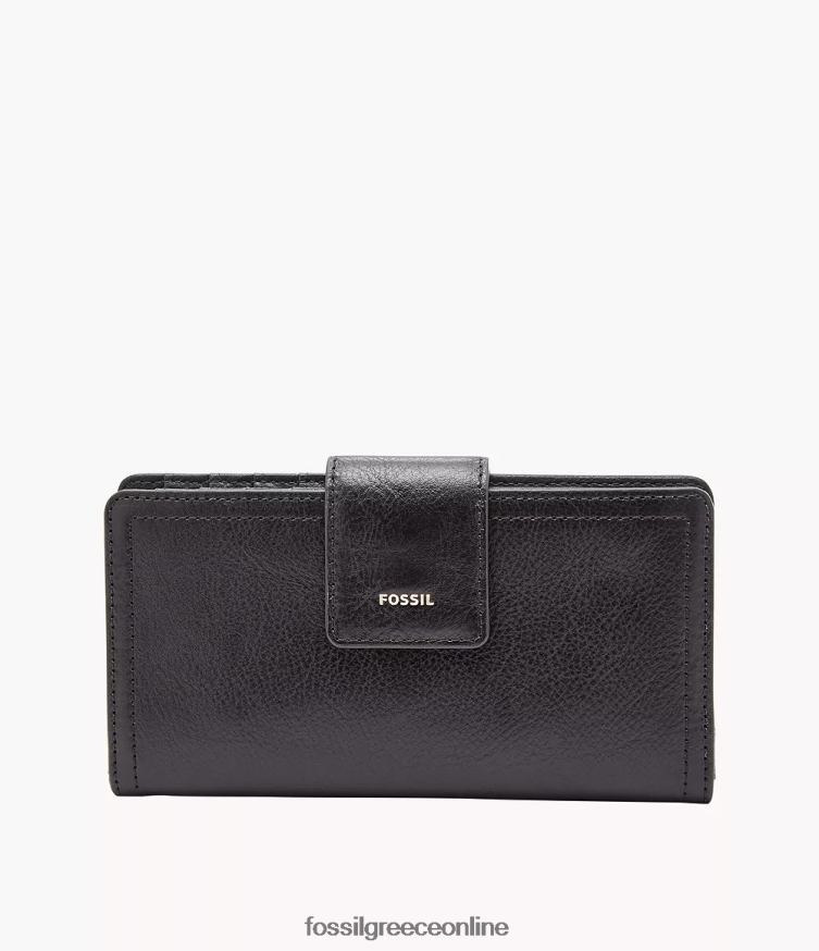 Fossil γυναίκες συμπλέκτης καρτέλας logan rfid FVT06R804 πορτοφόλι μαύρος