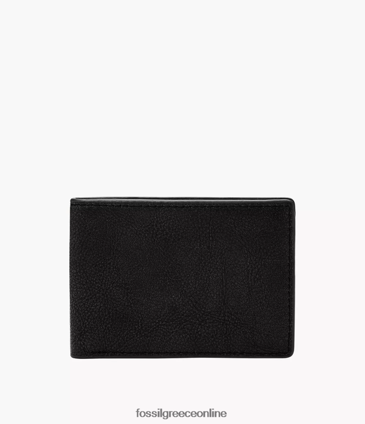Fossil άνδρες δίπτυχη μπροστινή τσέπη Steven FVT06R1692 πορτοφόλι μαύρος