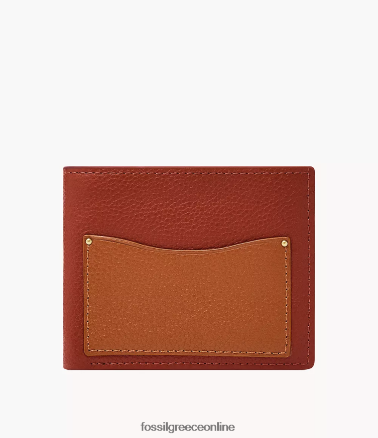 Fossil άνδρες δίπτυχη τσέπη για κέρματα anderson FVT06R1709 πορτοφόλι πολυ