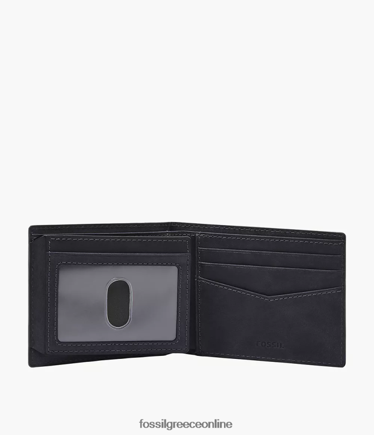 Fossil άνδρες everett bifold με flip id FVT06R1672 πορτοφόλι ΠΟΛΕΜΙΚΟ ΝΑΥΤΙΚΟ