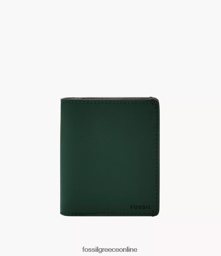 Fossil άνδρες δίπτυχη μπροστινή τσέπη joshua FVT06R1827 πορτοφόλι πράσινος