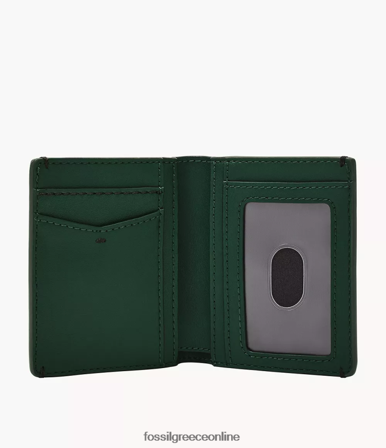 Fossil άνδρες δίπτυχη μπροστινή τσέπη joshua FVT06R1827 πορτοφόλι πράσινος