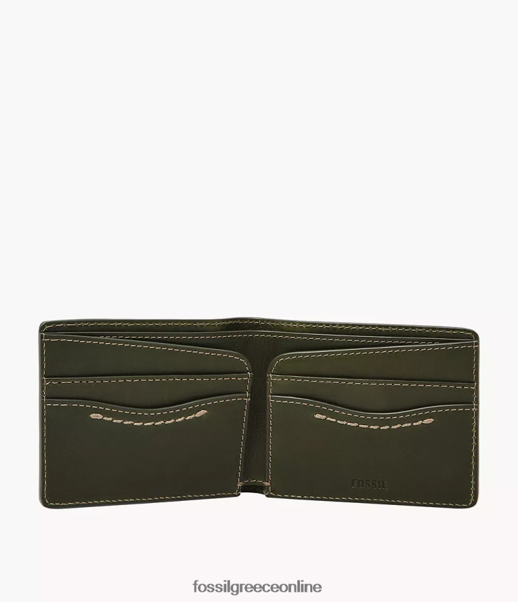 Fossil άνδρες tremont bifold FVT06R1691 πορτοφόλι ελιά