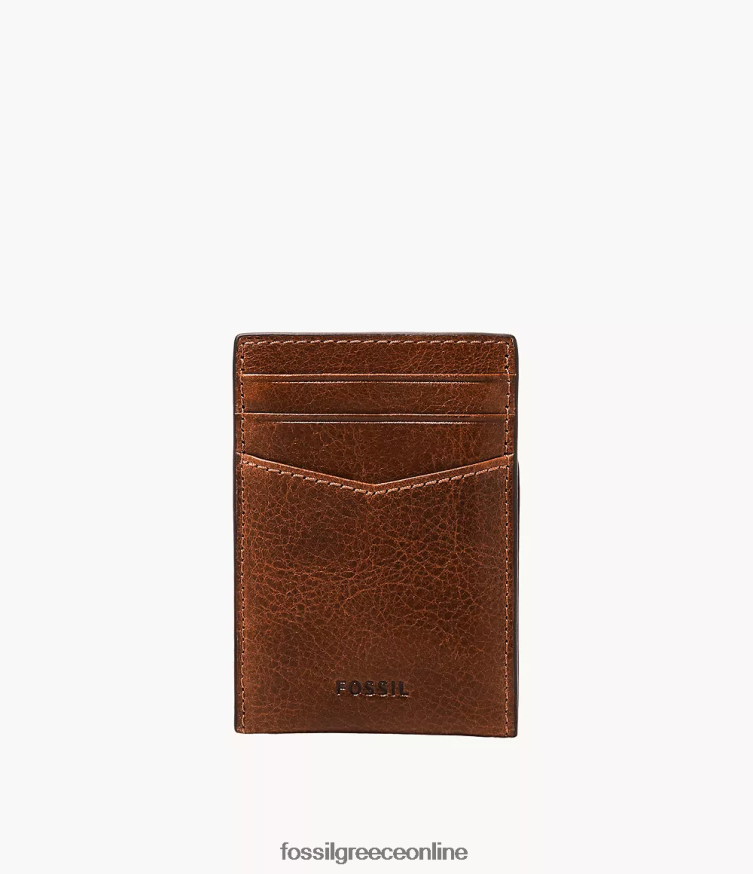 Fossil άνδρες θήκη για κάρτες Andrew FVT06R2049 πορτοφόλι κονιάκ