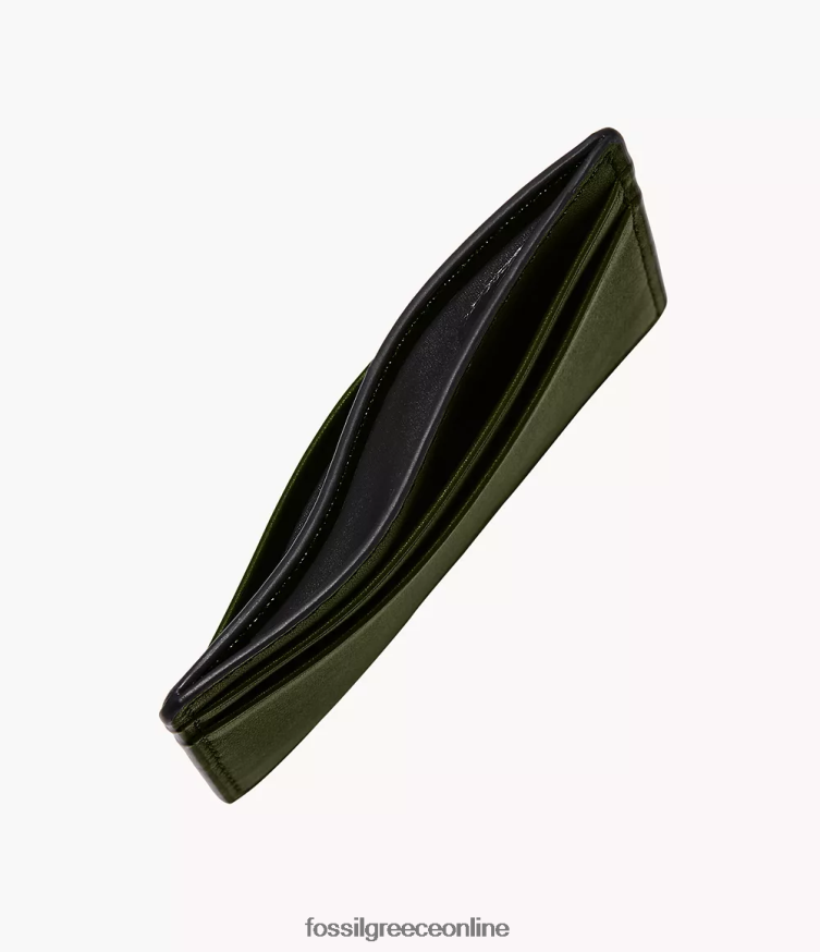 Fossil άνδρες θήκη για κάρτες Steven FVT06R1718 πορτοφόλι ελιά