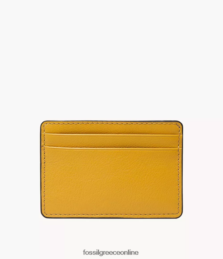 Fossil άνδρες θήκη για κάρτες Steven FVT06R1725 πορτοφόλι κίτρινος