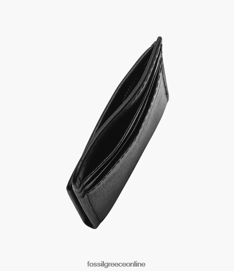 Fossil άνδρες Θήκη μαγνητικής κάρτας andrew FVT06R1729 πορτοφόλι μαύρος