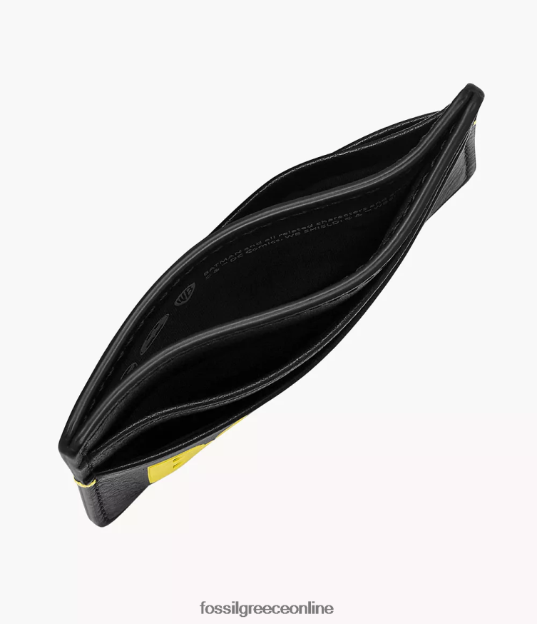 Fossil άνδρες Θήκη για κάρτες περιορισμένης έκδοσης batman παλαιού τύπου FVT06R1772 πορτοφόλι μαύρος