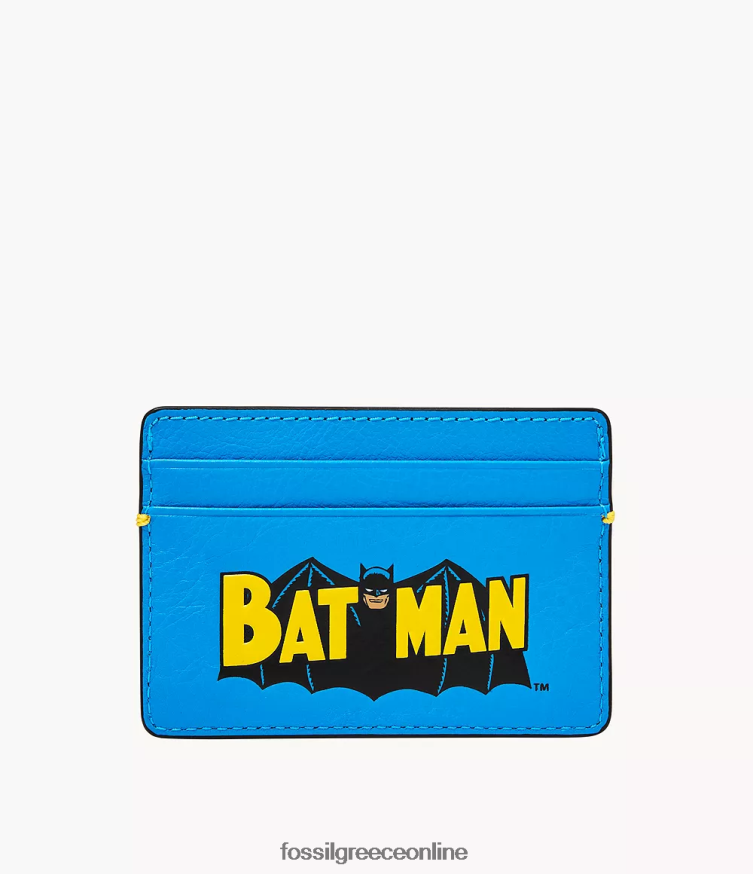 Fossil άνδρες Θήκη για κάρτες περιορισμένης έκδοσης batman παλαιού τύπου FVT06R1805 πορτοφόλι μπλε