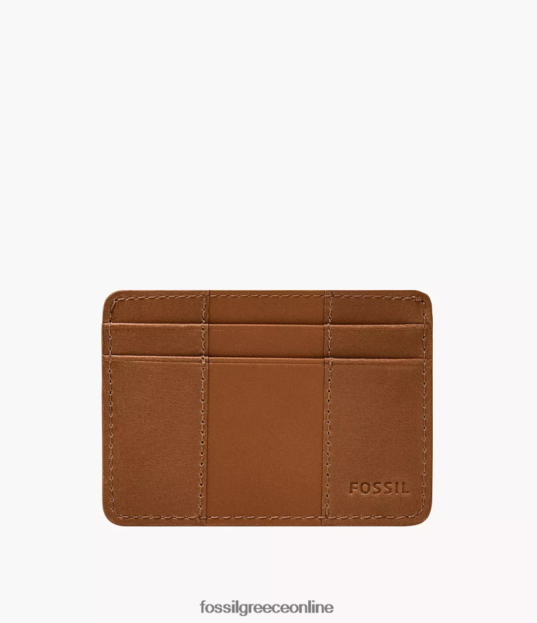 Fossil άνδρες θήκη για κάρτες everett FVT06R1715 πορτοφόλι σαμάρι