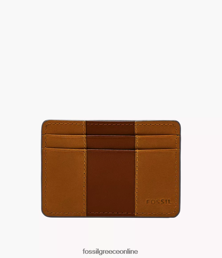 Fossil άνδρες θήκη για κάρτες everett FVT06R1721 πορτοφόλι καφέ
