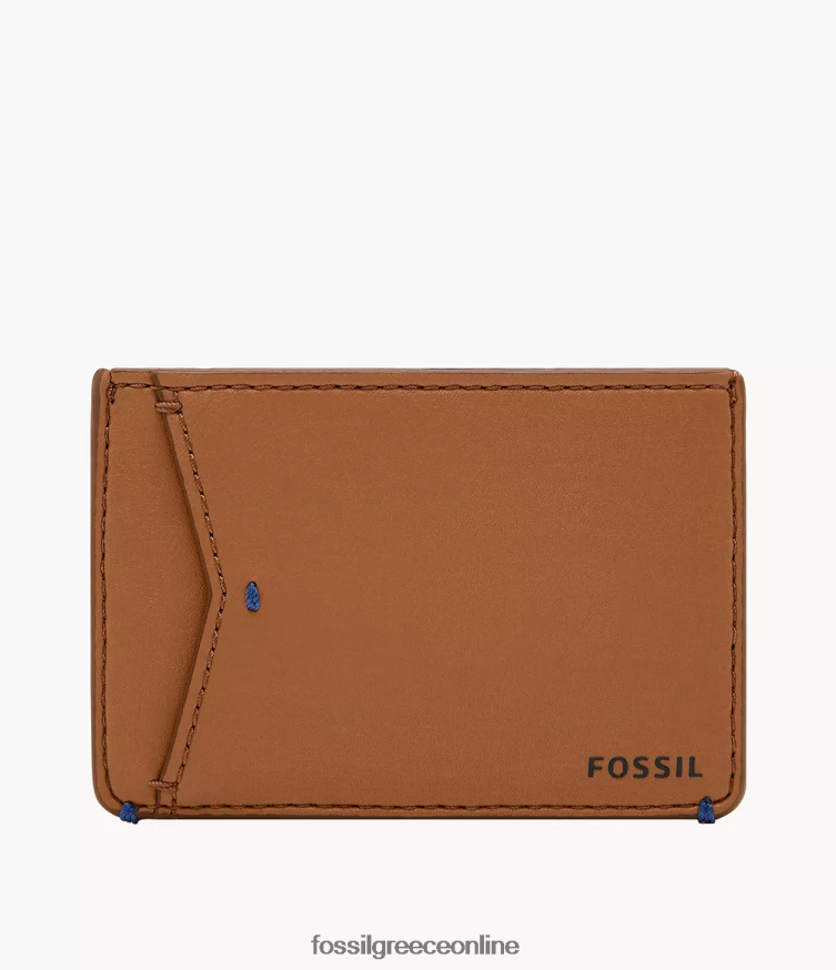 Fossil άνδρες δερμάτινη θήκη για κάρτες joshua cactus FVT06R1801 πορτοφόλι βυρσοδέψω