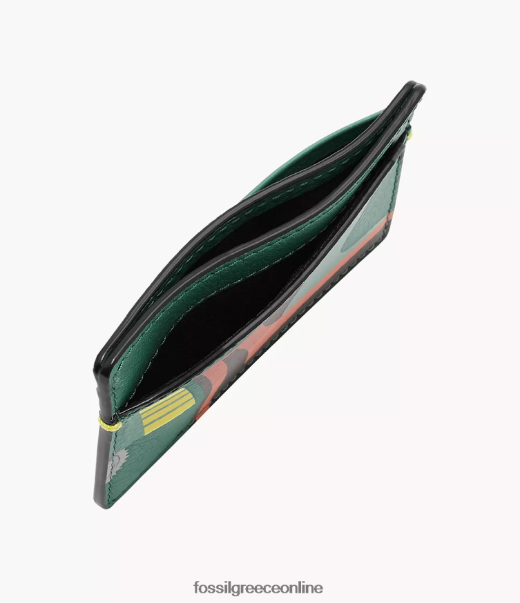 Fossil άνδρες θήκη για κάρτες star wars boba fett FVT06R1712 πορτοφόλι πράσινος