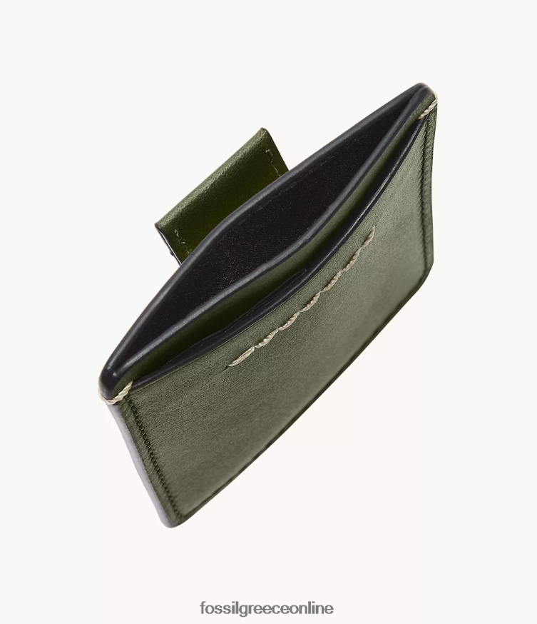 Fossil άνδρες θήκη για κάρτες westover FVT06R1742 πορτοφόλι ελιά