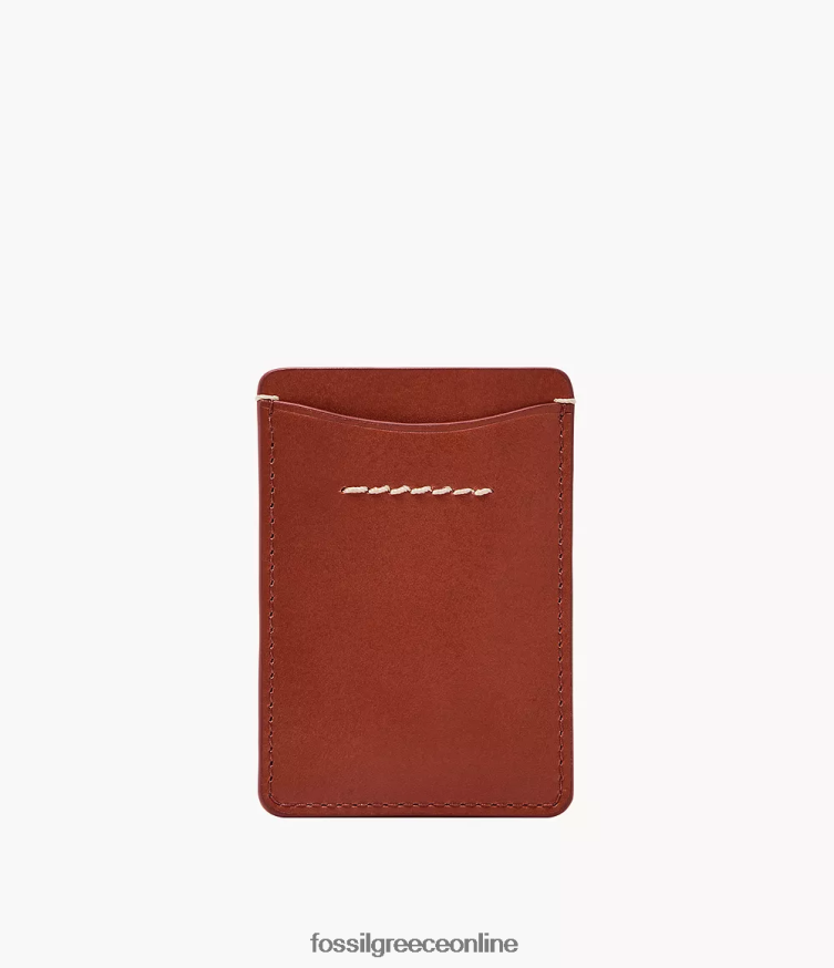 Fossil άνδρες θήκη για κάρτες westover FVT06R1752 πορτοφόλι κανέλα