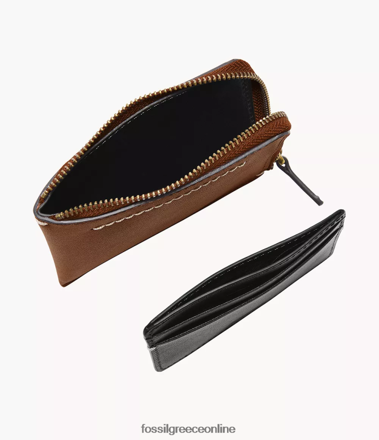 Fossil άνδρες θήκη με φερμουάρ westover l FVT06R1746 πορτοφόλι μαύρος