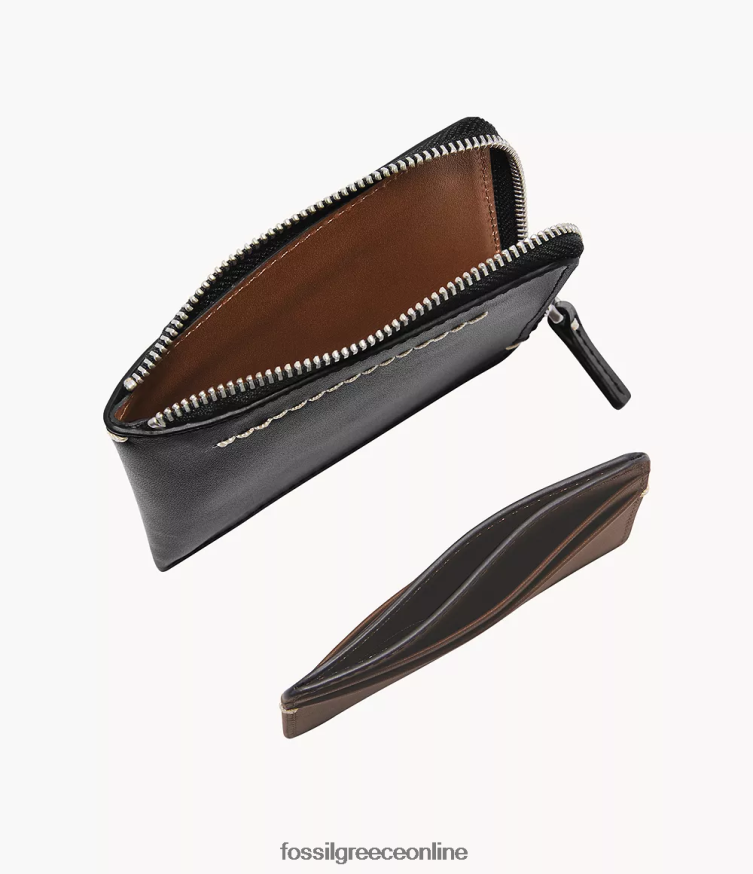 Fossil άνδρες θήκη με φερμουάρ westover l FVT06R1747 πορτοφόλι μαύρος