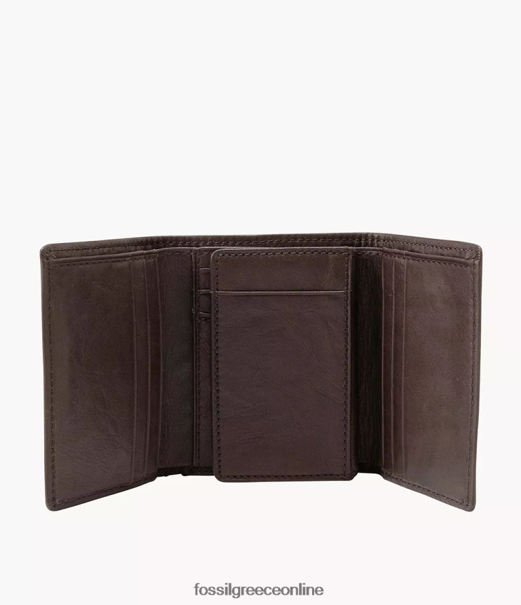 Fossil άνδρες ingram trifold πορτοφόλι FVT06R1756 πορτοφόλι καφέ
