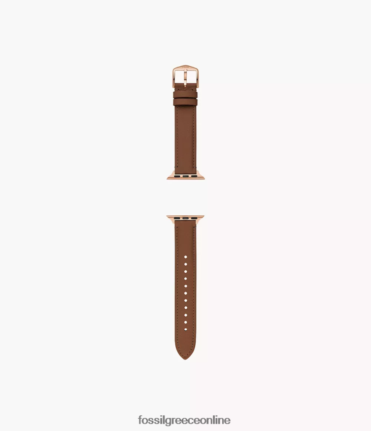 Fossil γυναίκες Δερμάτινο λουράκι 38mm/40mm/41mm για ρολόι Apple FVT06R168 παρακολουθώ καφέ