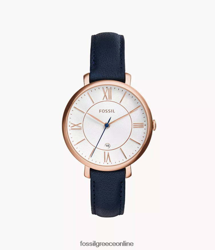 Fossil γυναίκες ρολόι jacqueline navy δερμάτινο FVT06R101 παρακολουθώ μπλε