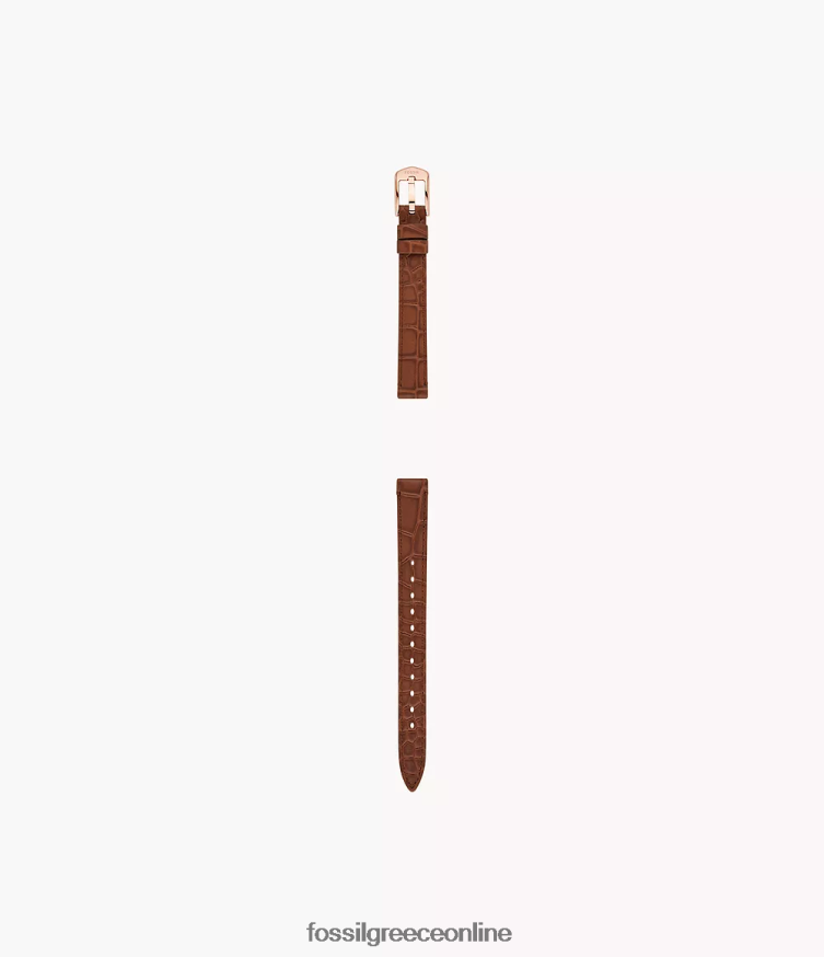 Fossil γυναίκες Δερμάτινο λουράκι 12mm litehide FVT06R123 αξεσουάρ καφέ κρόκο